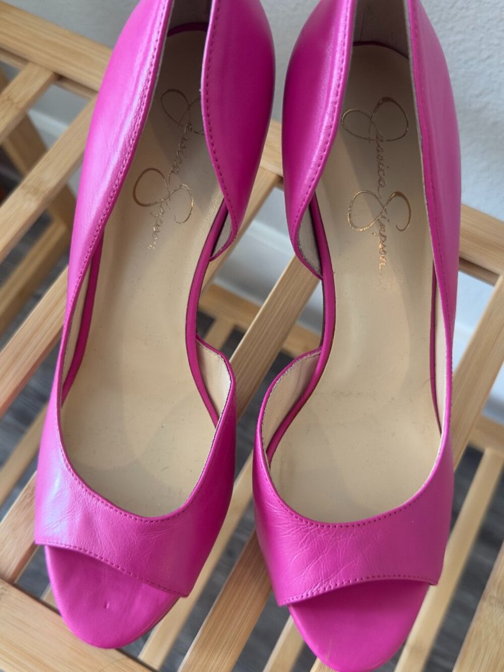 Jessica Simpson Hot Pink D'Orsay Heels - Size 9.5